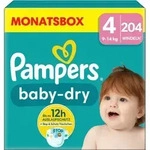 Pampers Baby-Dry Gr&ouml;&szlig;e 4: 204 Windeln f&uuml;r 9-14 kg mit optimalem Auslaufschutz