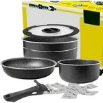 BRUNNER Camping Kochgeschirr Topfset | Alu | PIRATE Spacemaster, &oslash;20cm 5+1teilig