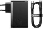 Baseus GaN5 Pro 140W EU Schwarz Inkl. Schnellladekabel 1m - Schwarz