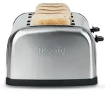 H.Koenig Toaster 4 Scheiben TOAS14 Brotschlitze, Vintage, Edelstahl, 7