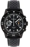 Gigandet Quarzuhr Chronograph Edelstahl Lederband Schwarz Speed Timer Vintage -