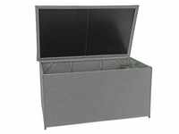 Poly-Rattan Kissenbox MCW-D88, Gartentruhe Auflagenbox Truhe Basic grau, 80x160x94cm