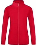 JAKO Damen Sweatjacke Doubletex, Farbe:rot, Gr&ouml;&szlig;e:46 - Rot - 46