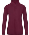 JAKO Damen Sweatjacke Doubletex, Farbe:maroon, Gr&ouml;&szlig;e:42 - Rot - 42