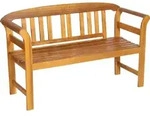 acamp Batam Gartenbank (teakfarben) 2er Bank 130x50x80cm - Braun