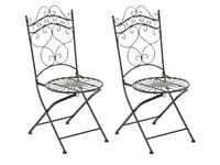 CLP Stühle Indra handgefertigte Gartenstühle aus Eisen, Farbe:bronze