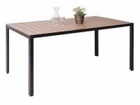 Gartentisch MCW-F90, Tisch Bistrotisch, WPC-Tischplatte 160x90cm hellbraun