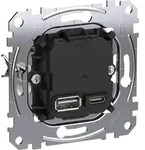 Merten MEG4366-120 USB Ladestation-Einsatz Typ A+C 45W Ladeleistung System M