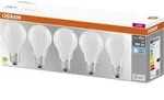 Osram E27 6.5W 5PACK LED-Lampe, Birnenform, Sockel E27, 6,5 Watt, Neutralwei&szlig;, 4000