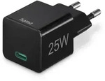 Hama Ladeadapter Schnellladeger&auml;t, USB-C, Mini-Ladeger&auml;t, PD, 25 W, - Schwarz