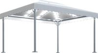 vidaXL Pavillon mit LED-Lichterkette 400x300 cm Cremewei&szlig; Aluminium