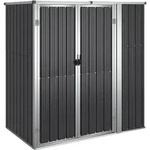 vidaXL Ger&auml;tehaus Anthrazit 161x89x161 cm Verzinkter Stahl - Grau