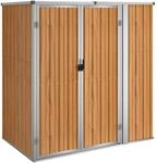 vidaXL Ger&auml;tehaus Braun 161x89x161 cm Verzinkter Stahl