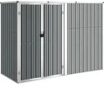 vidaXL Ger&auml;tehaus Grau 225x89x161 cm Verzinkter Stahl