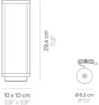 2,2 W batteriebetriebene dunkelgraue LED-Hauslaterne IP54 Zafferano - Dunkelgrau