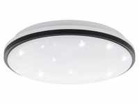 EGLO LED Deckenlampe Marunella-S, Ø 34 cm, Kristall Deckenleuchte, Küchenlampe aus
