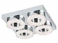 EGLO LED Deckenleuchte Fradelo, Deckenlampe, Wohnzimmerlampe aus Metall und