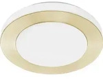 EGLO LED Deckenlampe Capri, Deckenleuchte aus Stahl in wei&szlig; und Messing-geb&uuml;rstet,