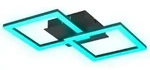EGLO LED Deckenleuchte RGBIC, geometrische Deckenlampe mit Lichteffekten,