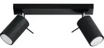 Deckenleuchte RING 2 schwarz 2xGU10 10W Stahl 16x6x30cm Sollux Lighting