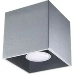 Deckenleuchte QUAD 1 grau 1xGU10 10W Aluminium 10x10x10cm Sollux Lighting