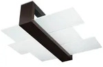Deckenleuchte FENIKS 2 Wenge 2xE27 15W Holz/Glas 12x43x43cm Sollux Lighting