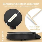 Clatronic Crepes Maker mit &Oslash; 29cm | inkl. Teigverteiler und antihaftbesch.