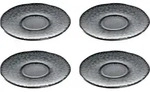 Keramikuntertasse 4er Set 15 cm Matera Anthrazit Leonardo - Grau