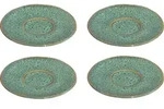 Keramikuntertasse 4er Set 11 cm Gr&uuml;n Matera Leonardo - Gr&uuml;n