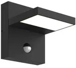 Lucande LED-Au&szlig;enwandlampe Silvan, anthrazit, Sensor, IP54 - Schwarz