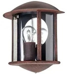 Lindby Au&szlig;enwandleuchte Maelis, rostbraun, Metall, 27cm, E27 - Braun