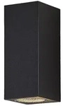 Lucande Wandstrahler Lavina, 17 cm, anthrazit, GU10, 2-fl. - Silber/Grau