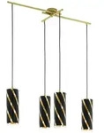 EGLO 97768 H&auml;ngeleuchte "PINTO NERO 1" Glas, schwarz, exkl. Leuchtmittel - Gold