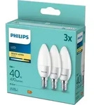 Philips Kerzenlampe 40W B35 E14 x3, 4,9 W, 40 W, E14, 470 lm, 15000 h, Warmwei&szlig;