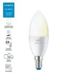 WiZ Kerze 40W C37 E14 x2, Intelligentes Leuchtmittel, Wi-Fi/Bluetooth, Wei&szlig;, Wi-Fi 4