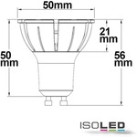 ISOLED GU10 Vollspektrum LED Strahler 7W COB, 36&deg;, 3000K, dimmbar