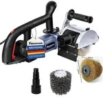 Satiniermaschine B&uuml;rstenschleifer 1500 W inkl. Stahldraht & Nylon B&uuml;rste