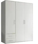 Pol Power Valencia Kleiderschrank Laminat 3 T&uuml;ren 155x195x60 cm - Wei&szlig;