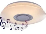 Globo Lighting Deckenleuchte Metall wei&szlig;, Acryl opal sparkle, Kunststoff wei&szlig;,