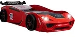 Autobett TURBO V2 Kinderbett im Rennwagen-Design mit Lattenrost Farbe Rot - Rot