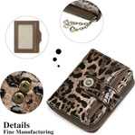 **SENDEFN Kleine Geldb&ouml;rse Damen aus Echtem Leder, Kompakte Zipper Brieftasche mit