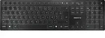 CHERRY KW 9100 SLIM, Kabellos, RF Wireless + Bluetooth, Schwarz - Schwarz