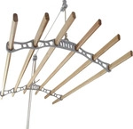 MonsterShop 1.5m Platzsparender 6 Kieferlatten Deckentrockner aus Holz
