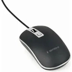 gembird Maus OPT WIRED 4 Tasten USB schwarz/silber - Schwarz/Silber