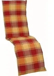 GO-DE Relax-Auflage Classic 170 x 50 x 7 cm, rot kariert - Rot
