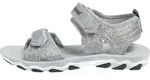 Hummel Sandal Glitter JR Kinder Trekking Sandale Klett silber 203306-1508,