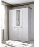 LUCA KOMFORT Kleiderschrank 3-t&uuml;rig Pinie wei&szlig; - Wei&szlig;