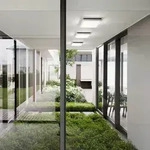 Desdy Quadratische LED-Deckenleuchte 30W 3000K IP54 Schwarzes Aluminium- und