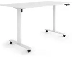 ESMART Germany ETX-121WW 160x80cm Wei&szlig; Ergonomischer Steh-Sitz-Schreibtisch auf