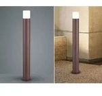Wegeleuchte Aluminium Rostoptik, E27 H&ouml;he 80cm, Pollerleuchte zur...